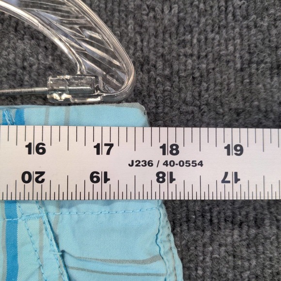 Arizona Mens Chino Shorts Blue Plaid Size 34 Cotton Slash Pockets - Picture 4 of 11